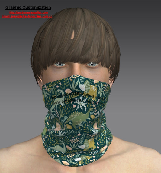 Customize 25*50cm Headwear Cooling Multifunctional Elastic Tubular Neck Warm Head Scarf