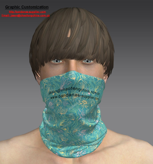 Custom Multifunctional Tubular Scarf Tube Face Mask Logo Bandana