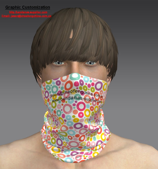 Factory Wholesale Polyester Neck Tube Bandana Sublimation Printing Custom Neck Gaiters