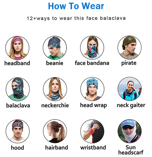 Customize 25*50cm Headwear Cooling Multifunctional Elastic Tubular Neck Warm Head Scarf